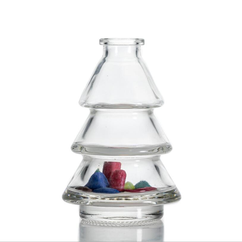 Christmas Tree Diffuser Glass Bottle Reed Diffuser Bottle with Screw Cup