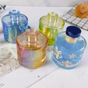 Empty Perfume Bottles Diffuser Bottle Customized Color Fragrant Blue Glass Bottle