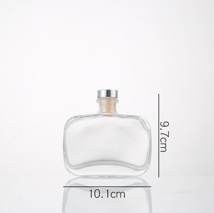 100ml 200ml 350ml Rectangular Flat Reed Diffuser Perfume Glass Bottle