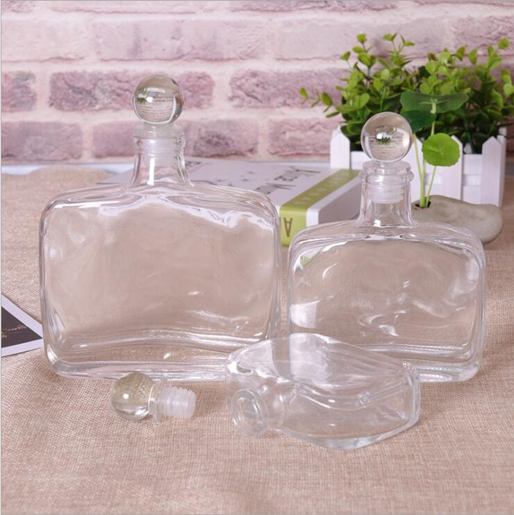 100ml 200ml 350ml Rectangular Flat Reed Diffuser Perfume Glass Bottle