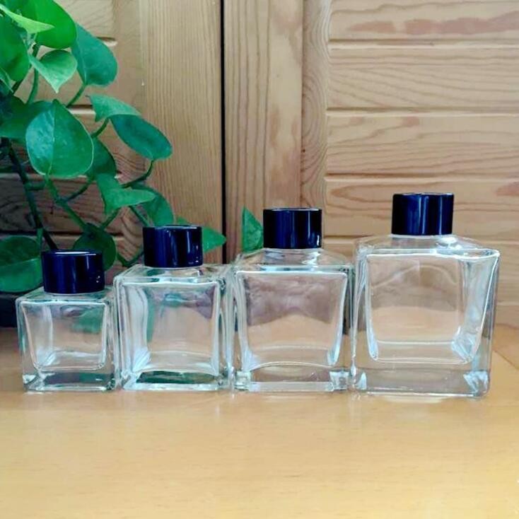 50ml Square Glass Home Perfume Diffuser Bottle for Home Decor
