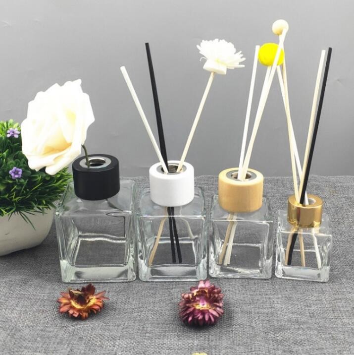 50ml Square Glass Home Perfume Diffuser Bottle for Home Decor