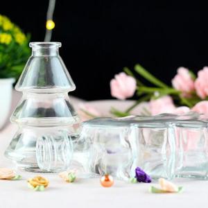 80ml Tree Shape Special Design Glass Perfume Diffuser Bottle with Screw Cap