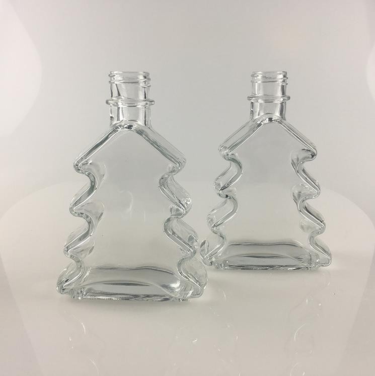 80ml Tree Shape Special Design Glass Perfume Diffuser Bottle with Screw Cap