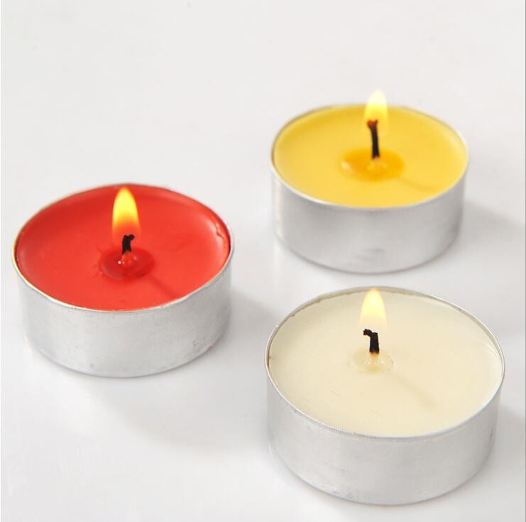 Aluminum Holder Unscent Red Tealight Candle 50 Pieces