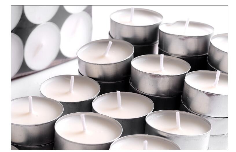 Aluminum Holder Unscent Red Tealight Candle 50 Pieces