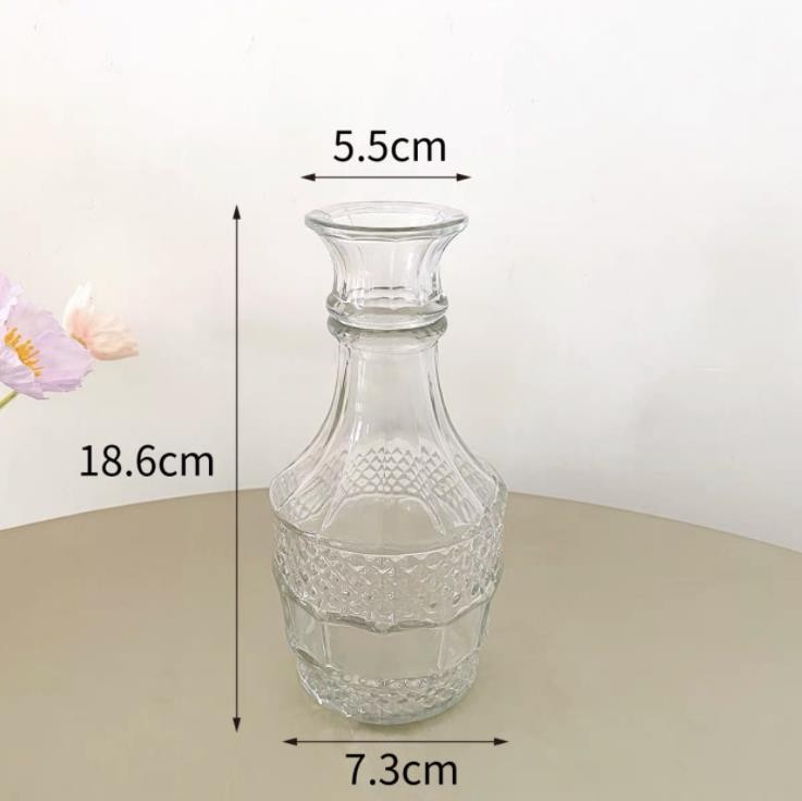 American Clear Glass Vase Dried Flower Home Decoration Ornaments Vase