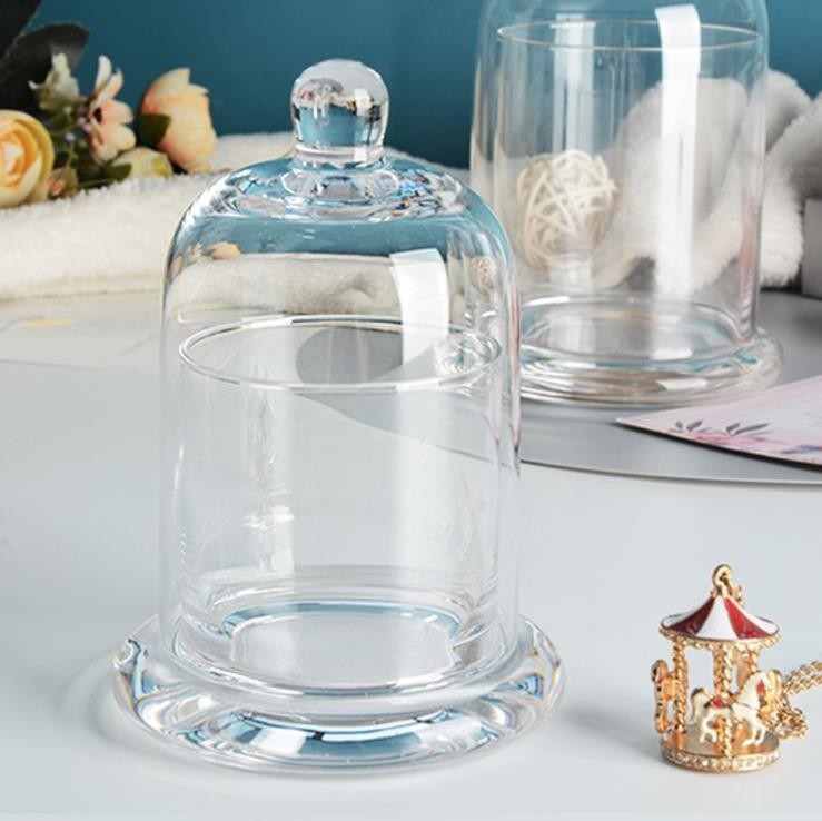 Bell Glass Candle Holder Candle Jar for Home Decor