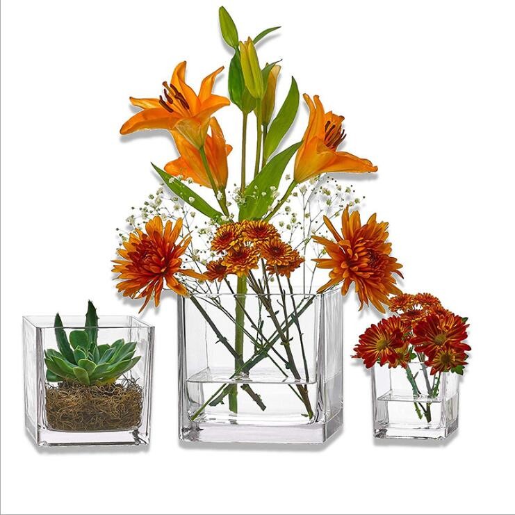 Best Selling Square Glass Candle Jar Home Decoration
