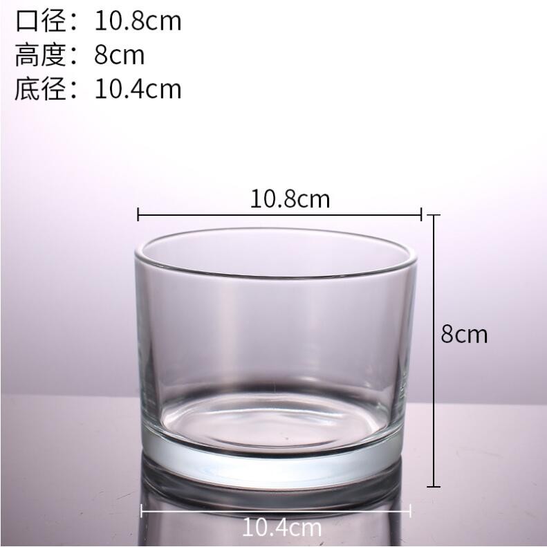 Cheap Custom Clear Cylinder Glass Candle Jar for Candle Making Wholesale