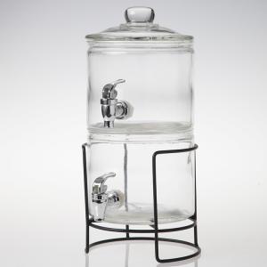 Cheap Double Glass Drink Dispenser with Stand Wholesale