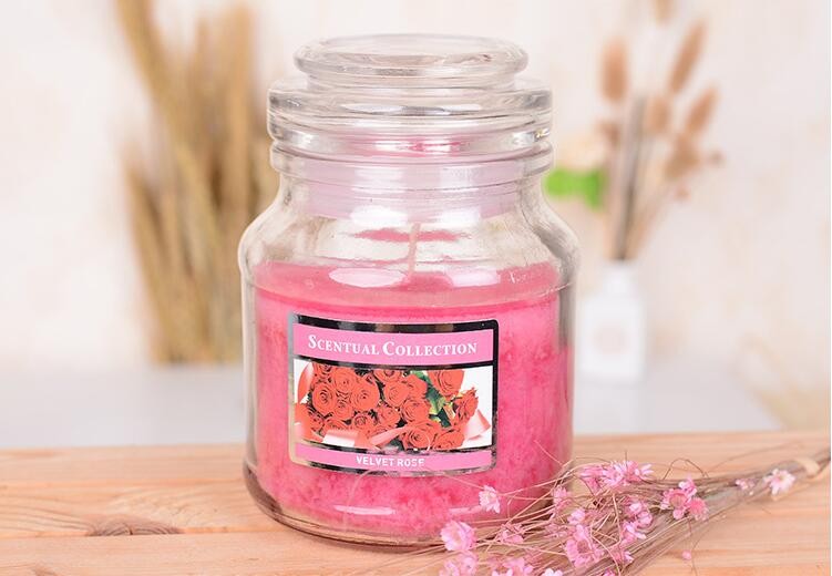 Cheap Small Clear Glass Candle Jar with Lid