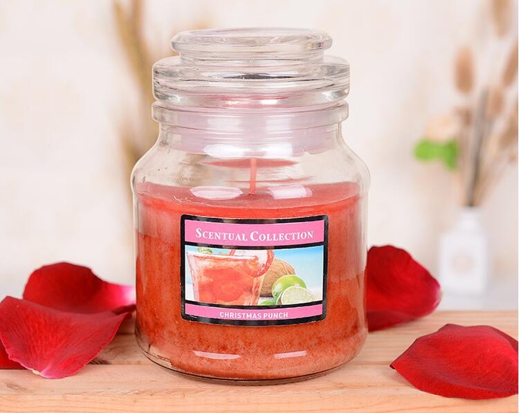 Cheap Small Clear Glass Candle Jar with Lid