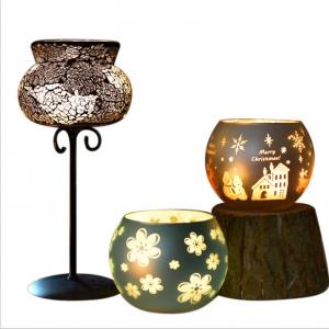 Christmas Decorative Glass Candle Jar Ball Candle Holder for Bulk