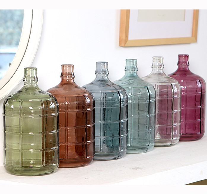 Customer Colored Glass Bottle Water Wine Juice Beer Dispenser