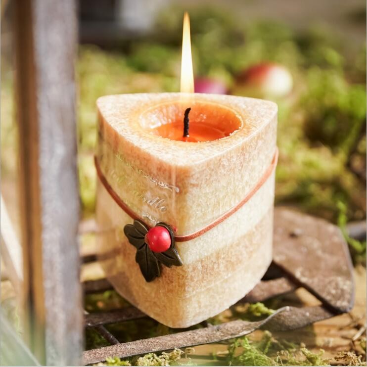 Customizable Scented Candle with Muti-Colored Geo Pillar Candle