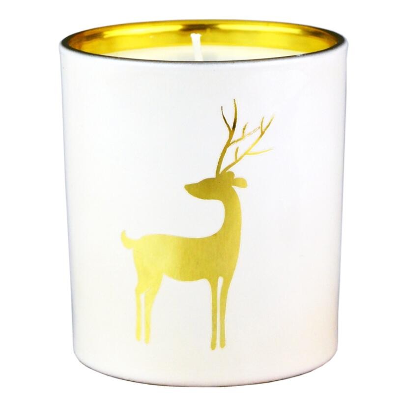 Customized Wholesale Cute Image Frosted Glass Candle Jar with Lid for Candle Making