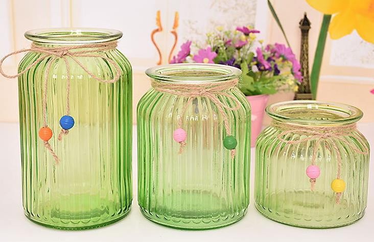 Decorative Colored Clear Glass Flower Vase Cylinder Flower Glass Vase Crystal Glass Flower Vases