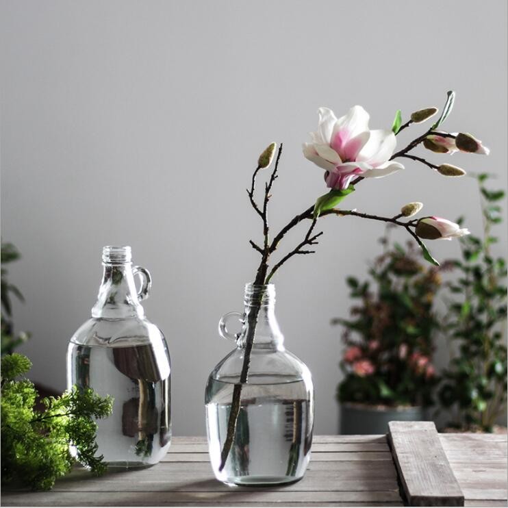 Decorative Glass Bottles Large Flower Vases Centerpiece for Table Decor