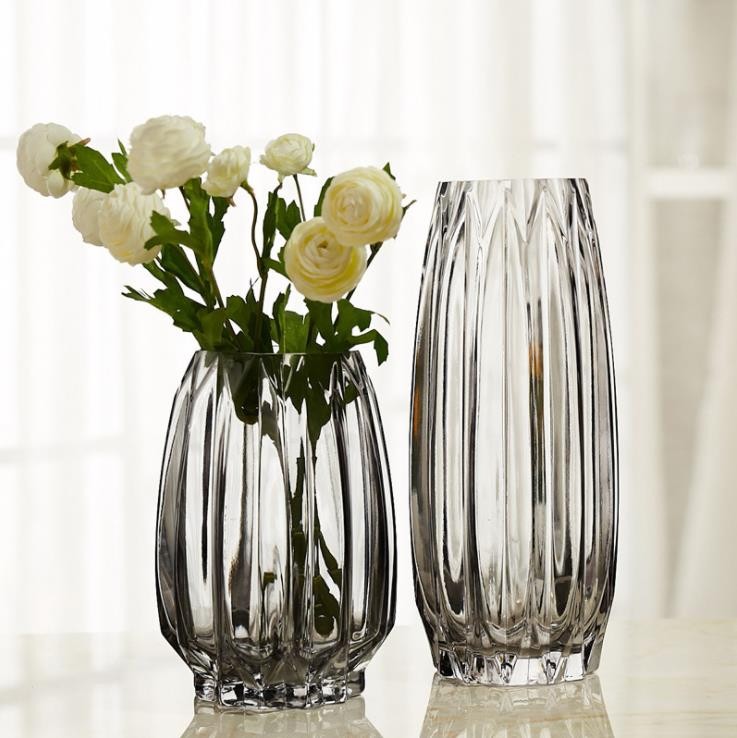 Europe Standard Modern Crystal Glass Vase for Home Decor Office Decor