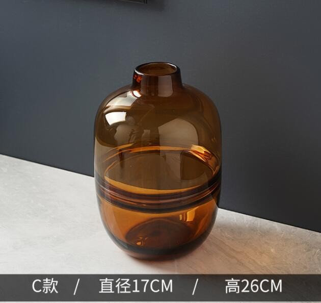 Fantastic Amber Glass Vases for Living Room Home Decor