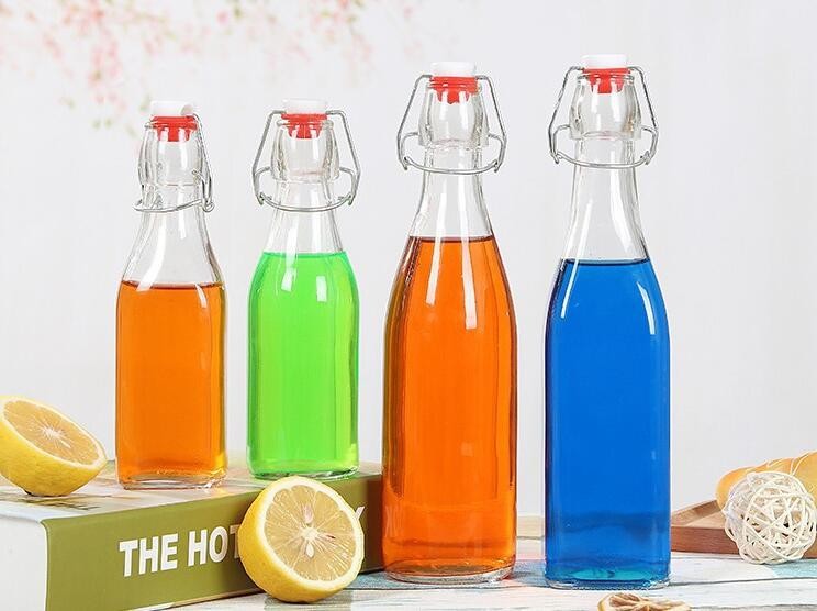 Glass Bottle Stainless Steel Sleeve Glass Bottle for Oil Sauce Vinegar Cooking Wine Kitchen