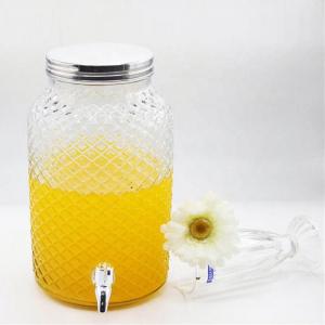 Glass Single Mason Jar Beverage Drink Dispenser with Leak Free Spigot