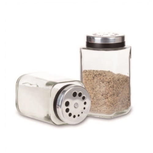 Kitchen Use Square Jars Bilk Clear Set Glass Spice Jar With Aluminum Cap
