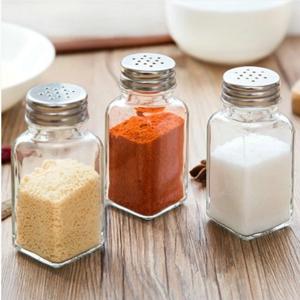 Glass Salt And Pepper Vanilla And Spice Container Flavor Jar Glass Spice Container Jar