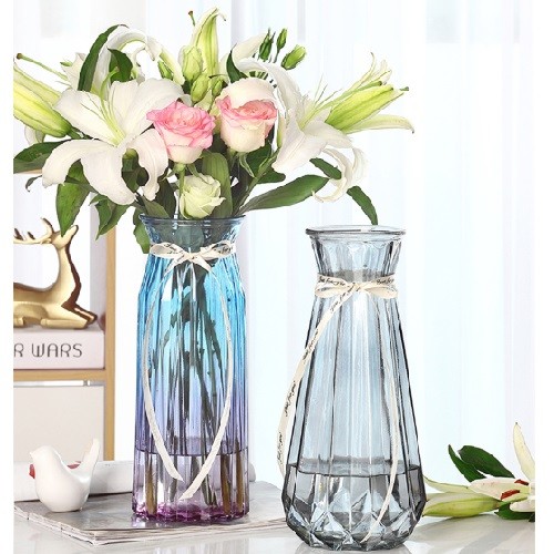 Glass vase for home decoration