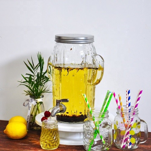 Cactus Shaped Glass Water Juicer Beverage Dispenser