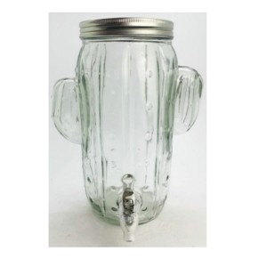 Cactus Shaped Glass Water Juicer Beverage Dispenser