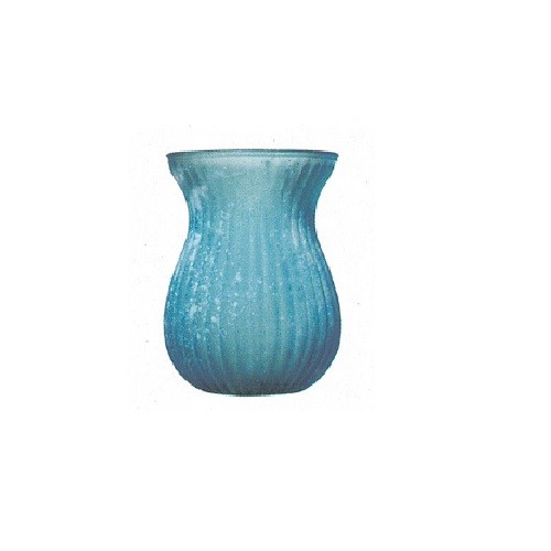 Fancy Blue Creative Decoration Flower Arrangement Dome Shapes Glass Vase