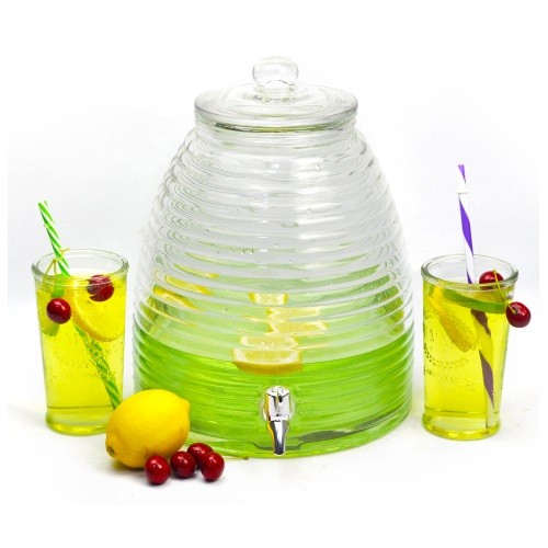  8l Glass Beverage Dispenser With Metal Stand