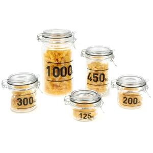 Airtight Glass Jar With Metal Clip Lid For Kitchen Glass Storage Jar