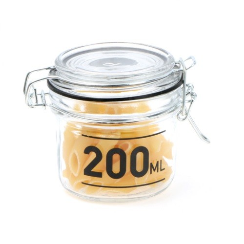 Airtight Glass Jar With Metal Clip Lid For Kitchen Glass Storage Jar