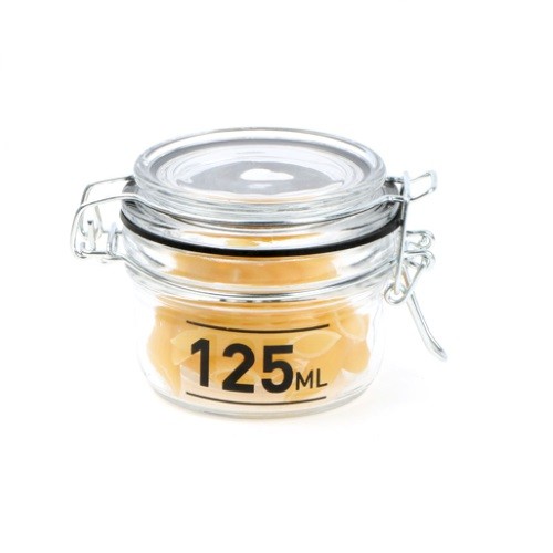 Airtight Glass Jar With Metal Clip Lid For Kitchen Glass Storage Jar