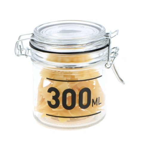 Airtight Glass Jar With Metal Clip Lid For Kitchen Glass Storage Jar