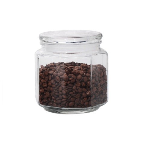 Hexagon Glass Honey Jar Food Grade Glass Storage Jar With Lid 