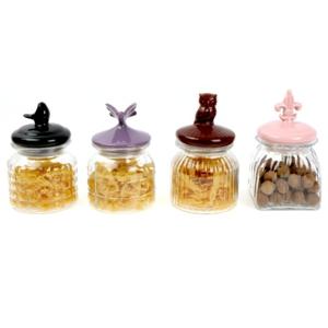Large Square Glass Storage Jars With Clasp Lids For Food