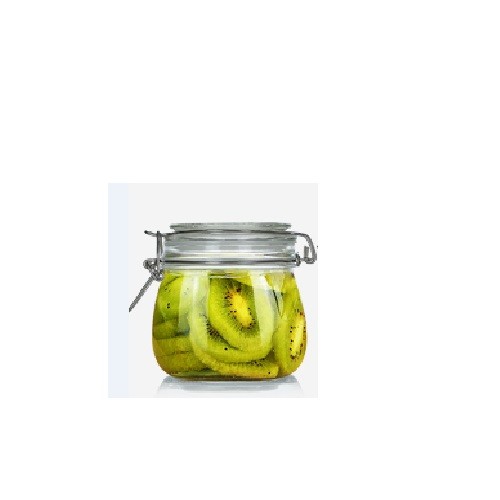Kitchen Food Storage Jar Transparent Glass Storage Jar With Lid