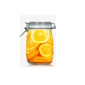 Airtight Glass Jar With Metal Clip Lid For Kitchen Glass Storage Jar