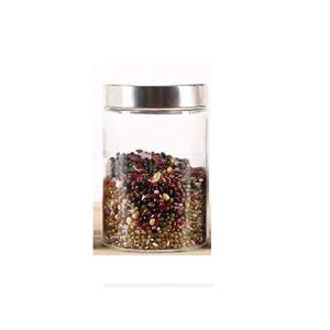 Airtight Glass Storage Jar With Stainless Steel Lid