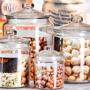 Handmade High Borosilicate Glass Jar Glass Storage Container for Kitchen