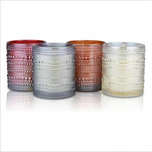 High Quality Color Customized Round Heat Resistant Glass Candle Jars
