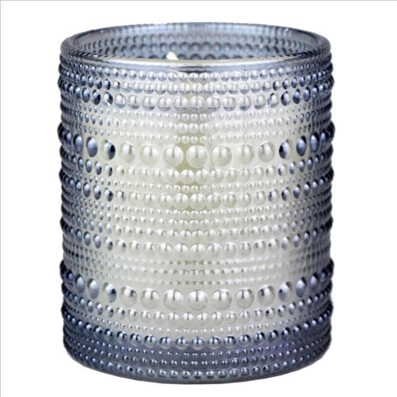 High Quality Color Customized Round Heat Resistant Glass Candle Jars