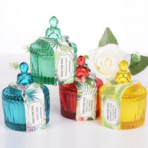 High Quality Crystal Glass Candy Jar Eco-Friendly Luruxy Glass Candle Jar for Bulk