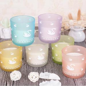 High Quanity Frosted Candle Jar with Wooden Lids for Candle Making