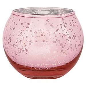 High Quanity Rose Gold Mercury Round Glass Candle Jar for Wedding Deco