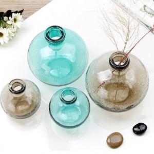 High Quantity Bubble Round Glass Vase for Deco